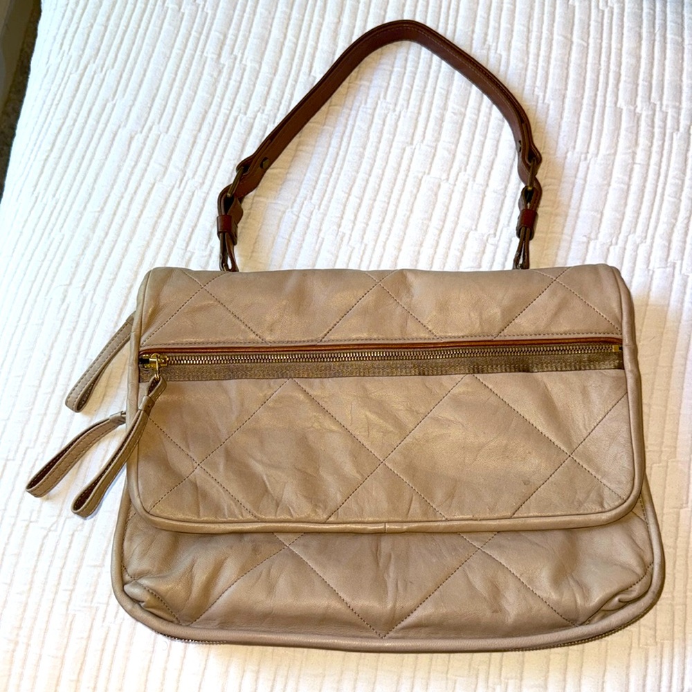 Lanvin Paris Amalia Expandable Messenger Shoulder Bag